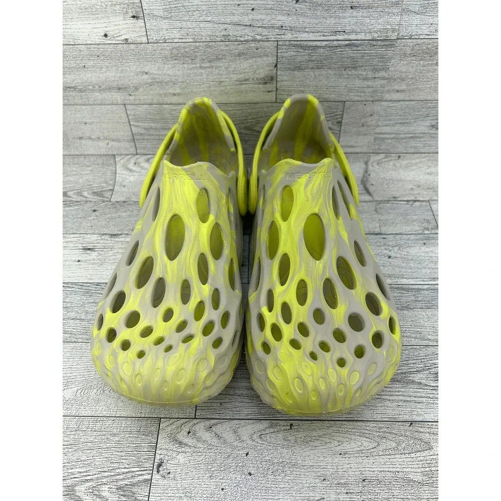 Merrell Hydro Moc Water Shoes Grey Lime Green Marbled Mens 7 Womens 8.5 J003751